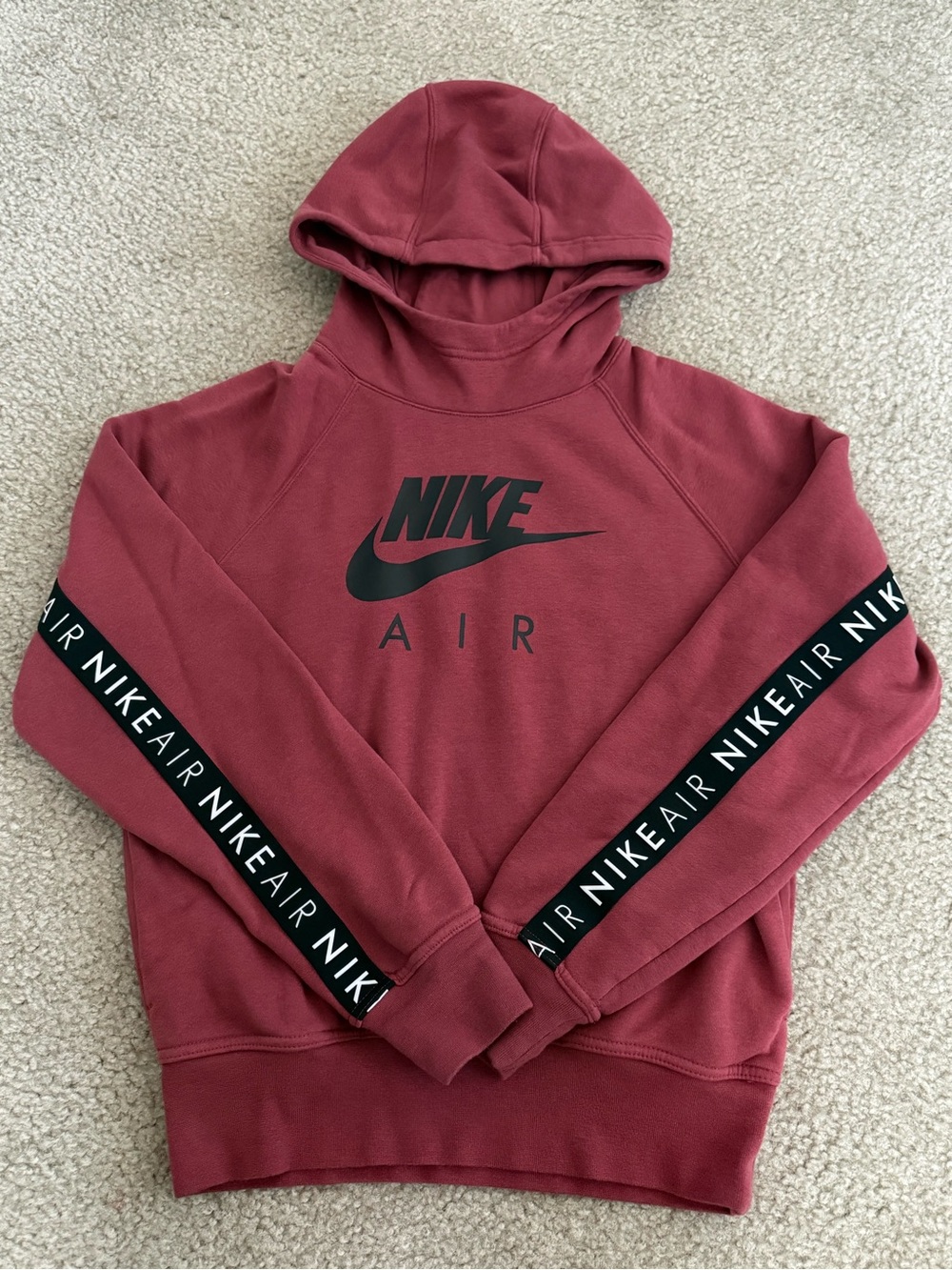 Nike Air Women's Hoodie in Burgundy with Sleeve Branding
